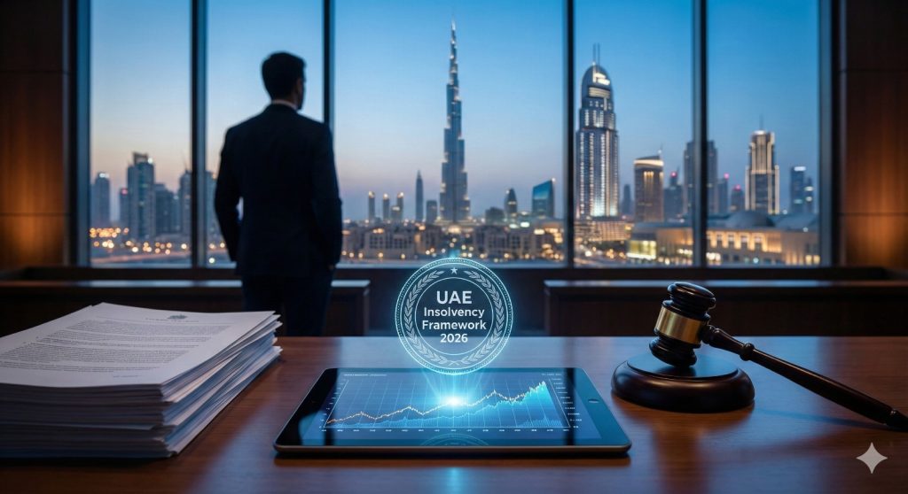 Insolvency filing process in Dubai under the UAE Bankruptcy Law, with a court expert report